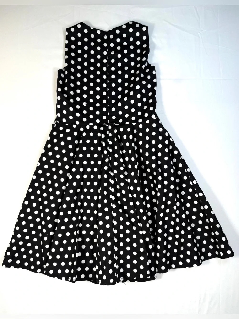 BLACKBUTTERFLY Girls 9-10 Polka Dot Fit And Flare Dress Retro Pinup Skater Dress